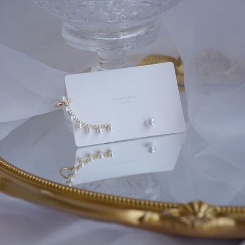 14k Real Gold Plated Fashion Jewelry Crystal Pearl Geometric Exquisite Stud Earrings for Woman Holiday Party Elegant Earring