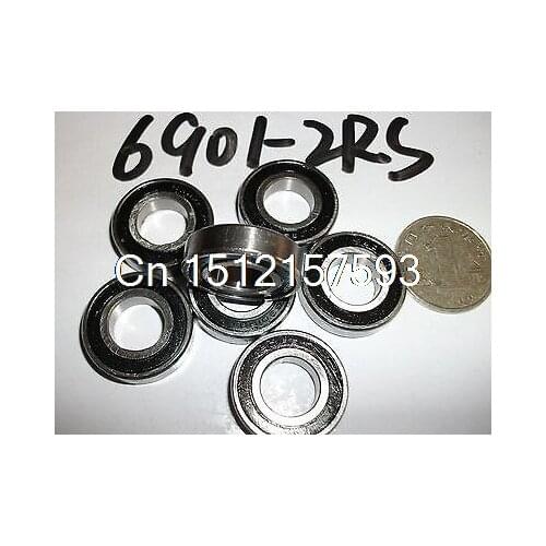 20pcs 6901-2RS Rubber Sealed Ball Bearing Miniature Bearing 12 x 24 x 6mm