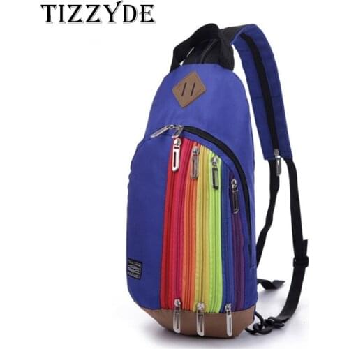 2021 New Spring Travel Rainbow Backpack Women Cool Crossbody Chest Bag Girl Boys Colorful Small Backpack HB08