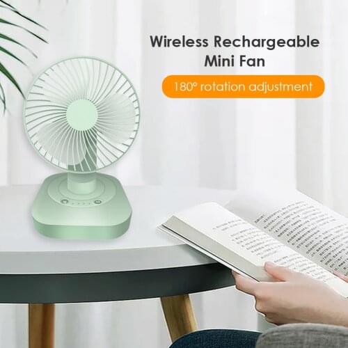 Wireless Air Cooler 3 Speeds Adjustable Rechargeable USB Rechargeable Electric Fan Classic Electrical Appliances Desktop Fan