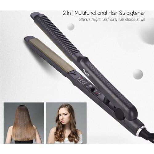 CkeyiN 24mm Electric Hair Straightener Curler Anion Iron Plate Professional Ceramic Flat Iron Fast Heating Hair Styling Tool50