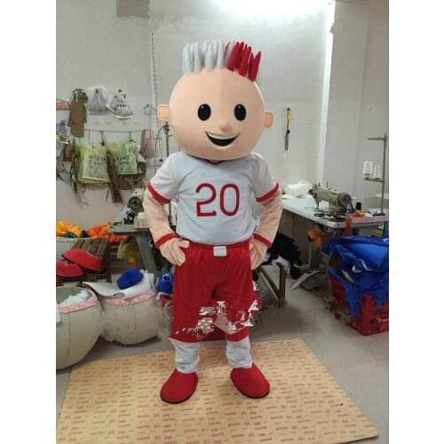 Soccer Boy cartoon Mascot Costume Suits Cosplay Party Game Dress Outfits Clothing Promotion Carnival Halloween Xmas Easter Adult