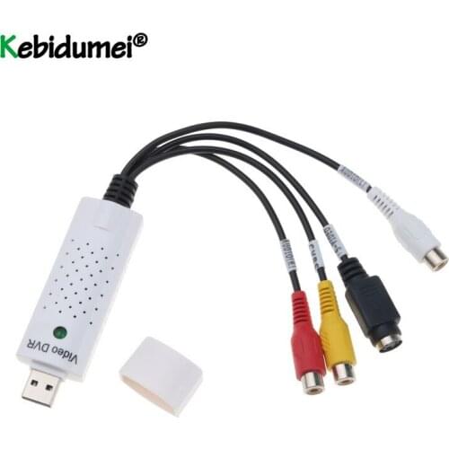 Kebidumei USB 2.0 to RCA cable adapter converter Audio Video Capture Card Adapter PC CableS For TV DVD VHS capture device 630