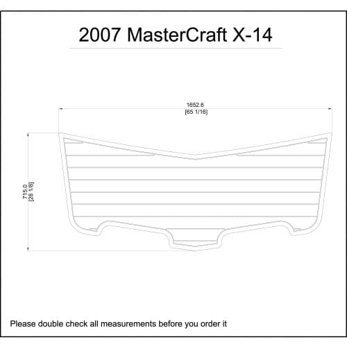 2007 MasterCraft X-14 Boat Swim Platform Pads 1/4" 6mm EVA Teak Decking