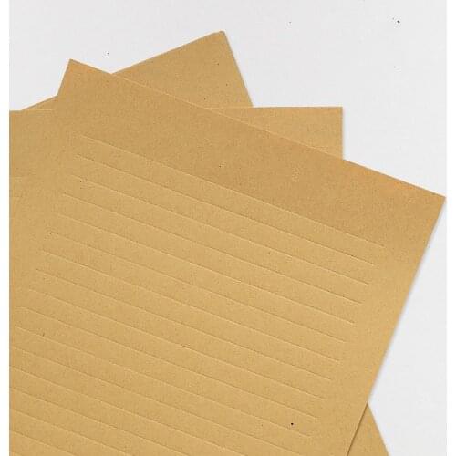 Pack of 10 Pieces Blank Writig Paper Texture Dark Khaki Kcraft Product Dimensions 19X27cm Vintage Style Free Binding Edge