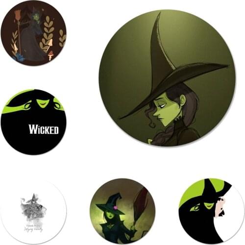 Broadway Musical Wicked Lyrics Icons Pins Badge Decoration Brooches Metal Badges For Backpack Decoration 58mm