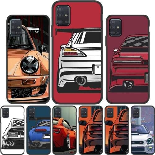 Soft TPU Phone Cover For Samsung A71 Case Samsung A71 A72 A 71 A70 A70e A91 A90 A81 A82 A8S A9 Pro 2019 A7 2018 Case Sports Cars