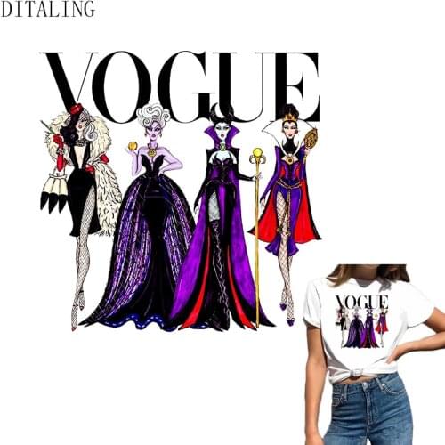 Queens Princess Patches For Clothing Fashion Girl Thermal Stickers On Clothes DIY T-Shirt Iron-On Transfers A-Level Custom Patch