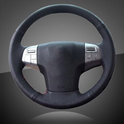 Auto Braid on the Steering Wheel Cover for Isuzu Car Braid Steering Wheel Covers Interior Accessories Leather Covers Car-styling