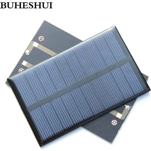 BUHESHUI Epoxy 5V 1.2W Polycrystalline Solar Panel Solar Cell DIY Solar Charger For 3.6V Battery 110*69MM 10pcs Free Shipping