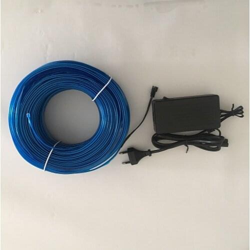 2.3mm sewable el wire 50m roll with AC inverter driver el wire welted electroluminescent wire flexible neon free shipping