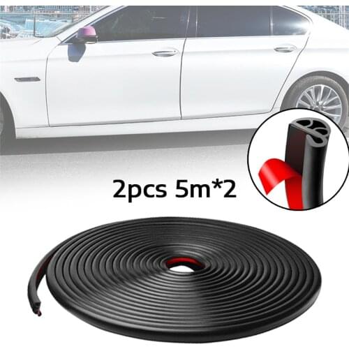 2Pcs 196" Rubber Car Sealing strip RV Boat Car Door Trunk Lip Edge Protector Isolator Noise