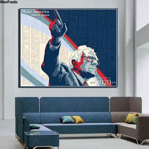 Make America Smart Again Bernie Sanders Poster Paintings On Canvas Modern Art Decorative Wall Pictures Home Decoration