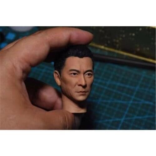 1/6 Scale Asian Star Male Soldier Head Sculpture Model for 12" Action Doll