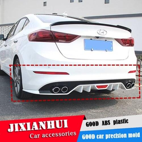 For Hyundai ELANTRA Body kit spoiler 2016-2018 For ELANTRA ABS Rear lip rear spoiler front Bumper Diffuser Bumpers Protector