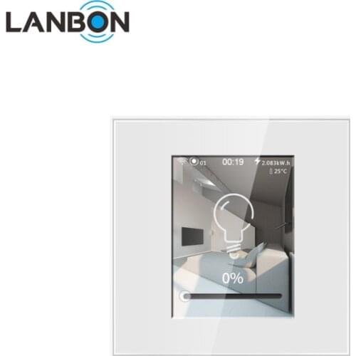 LANBON EU/US Standard LED Light Dimmer Switch Smart WiFi Dimmer Wall Power Touch Screen Glass Panel Smart Home Touch Switch