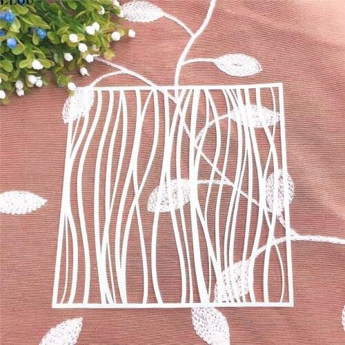15*15 Bending line scrapbook stencils spray plastic mold shield DIY cake hollow Embellishment printing lace ruler Easter