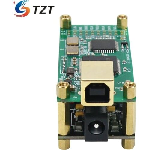 TZT for Amanero Interface + ES9038Q2M Audio Decoder Board Audio HiFi USB Sound Card Support DSD256 PCM 384Khz