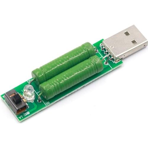 USB resistor DC electronic load With switch adjustable 3kind current battery capacity voltage discharge resistance tester
