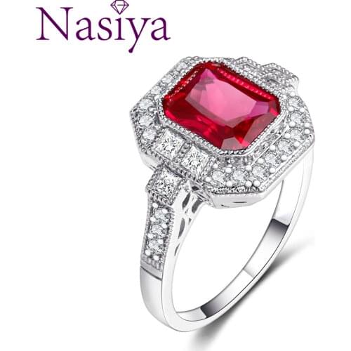 Vintage Luxury Prong Setting Rings Womens Fine 925 Sterling Silver Jewelry Wedding Anniversary Birthday Daily Life Gift