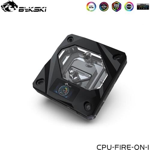 Bykski CPU Water Block For Intel LGA 1150 1151 1155 1156 2011 2066 X99 X299 ,5v 3pin,12v 4pin,CPU-FIRE-ON-I