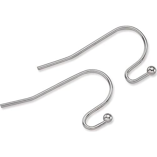 20pcs/lot 316 Stainless Steel Earring Clasps French Hooks Diy Earring Findings Earwire Jewelry Making Accessories 13X21mm