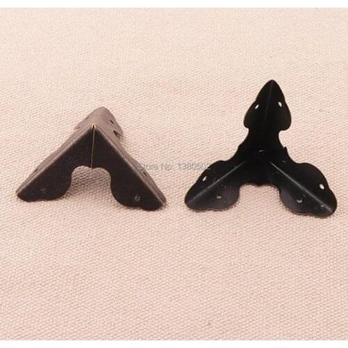 10pcs/lot 32*32*45mm Metal Antique Bronze Color Corner Brackets Decorative Gift Box Wood Jewelry Box Corner Protector