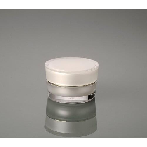 15g pear white plastic acrylic cone-shape cream jar pot tin for gel/eye cream/night cream/moisturizer/essence cosmetic packing