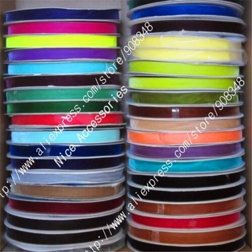5/8'' 15mm None-Elastic nylon single faced velvet ribbon velour webbing headband Hair band accessories 240 colors V015