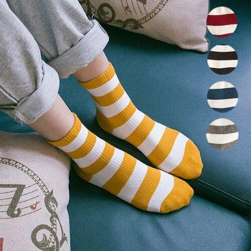5 pairs/lot Cotton Elasticity Womens Long Socks Luxury Striped Sporty Meias Casual Retro Harajuku Socks calcetines
