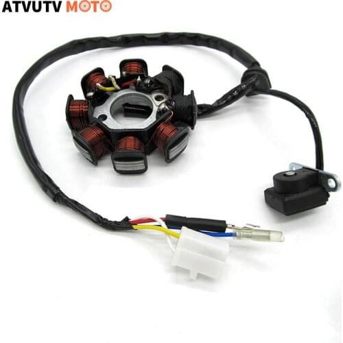 8 Pole Magneto Stator For GY6 49cc 50cc 70cc 90cc 110cc 125cc 150cc Scooter Moped Go Kart ATV Sunl Roketa Dune Buggy