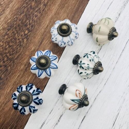 8pcs Zinc Alloy Cabinet Knobs Drawer handle Ceramic Pull Knobs for Kids/ Children Cabinets Cupboard Knobs door Pull 5 Colors
