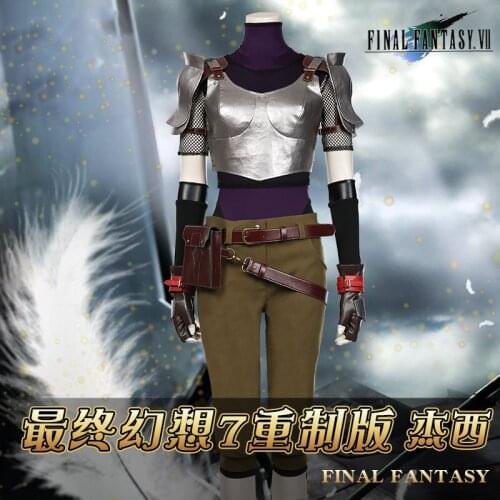 Anime Final Fantasy 7 Remake Jessie Battle Uniform Daily Outfit Full Set Cosplay Costume Women Halloween Free Shipping 2020 New