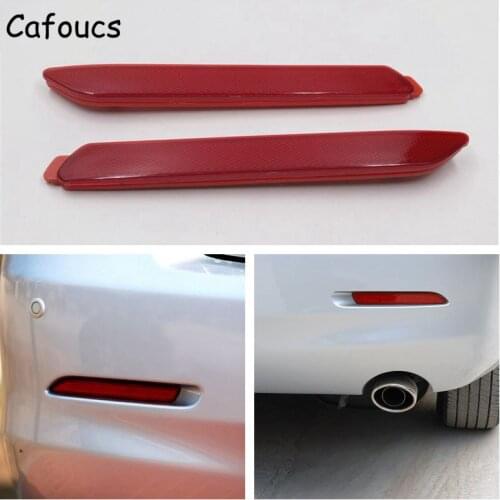 Cafoucs Rear Bumper Lights For Toyota Corolla Wish Camry Avensis Verso For Lexus RX300 GX470 Car Tail Red Reflector Warning Lamp