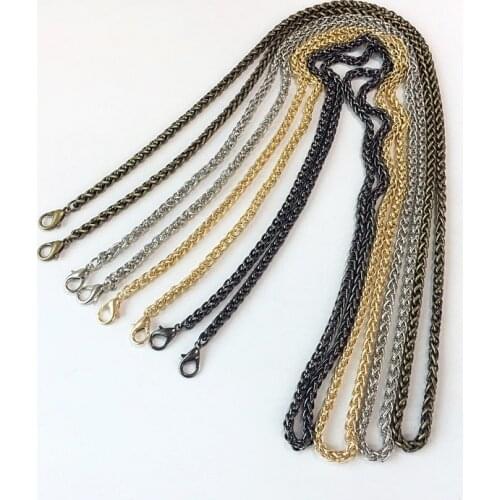 40-120CM 6MM Width Chain Shoulder Strap Replacement Women Handbag Crossbody Purse Chain Accessories For Bags