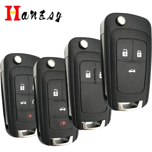 2/3/4/5 Buttons Remote key shell For Chevrolet Cruze Epica Lova Camaro Impala Aveo Flip Folding key Case Fob Cover HU100 Blade