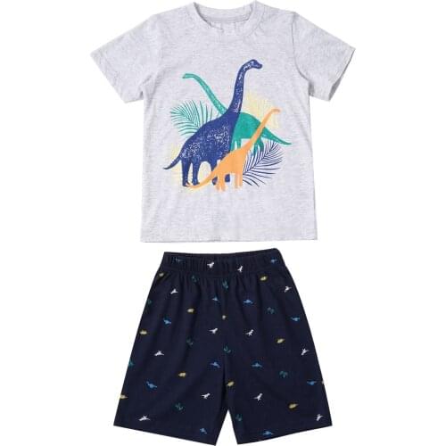 Kids Boys Summer Clothing Sets Baby Boy Cute Cartoon T-shirt And Shorts Set Cotton Casual Sports Clothes Toddler Outfits 2-7T