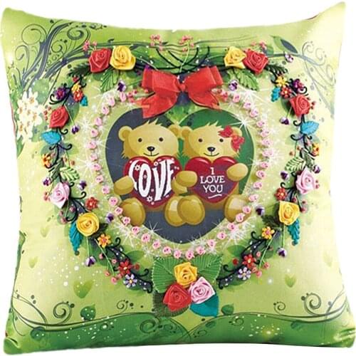 DIY 3D Love Decorative Cross Stitch Kit Living Room Sofa Cushion Pillow Case