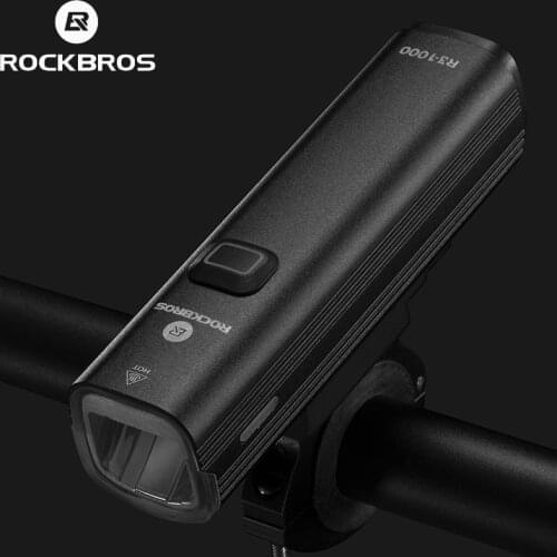 ROCKBROS Bicycle Light 1000Lumen 4800mAh Bike Headlight Power Bank Flashlight Handlebar USB Charging MTB Road Cycling Highlight