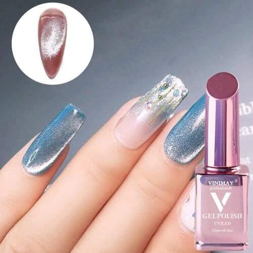 15ml spar Cat Eye Shining Silver Gel Varnish Nail Lacquers Nail Art Manicures Magnetic Nail Polish Gel