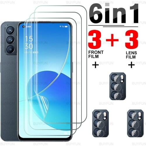 Hydrogel Film For Oppo Reno6 5G 6.43inch Full Cover Front Soft Film for oppo op po reno6 z reno 6 pro camera screen protector