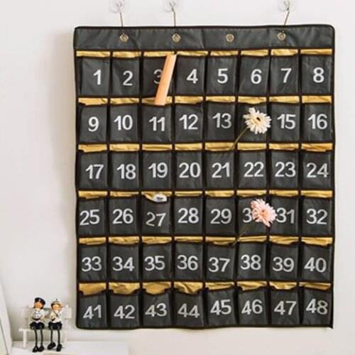 Pockets Numbered Classroom Cell Phones Organizer Chart Calculator Holder Hook Home Office Storage Tools Accessories 7A0814
