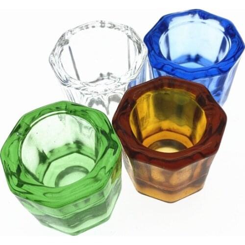 Dental lab Mixing Cups Glass Dish Household Octagonal Cups Reconcile Cup
