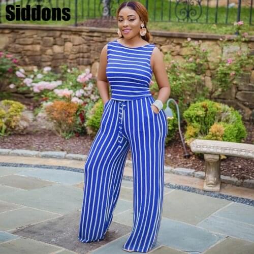 Summer Outfits Plus Size Women Striped Sleeveless Tops Loose Pants 2 Piece Set Office Lady Loungewear Matching Sets