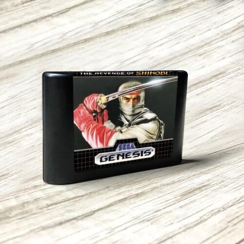The Revenge of Shinobi - USA Label Flashkit MD Electroless Gold PCB Card for Sega Genesis Megadrive Video Game Console