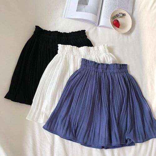 Fashion Summer Women Skirt Korean Woman Skirts High Waist Pleated Skirt Chiffen Mini Dress Clothes Faldas Aesthetic 2021 WPY3165