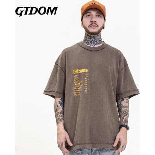 GTDOM Men Fashion Cards Hip Hop Rap Dark Wind Style Personage Print Short Sleeve T-shirt 2021 Summer New O-Neck T-Shirts K148