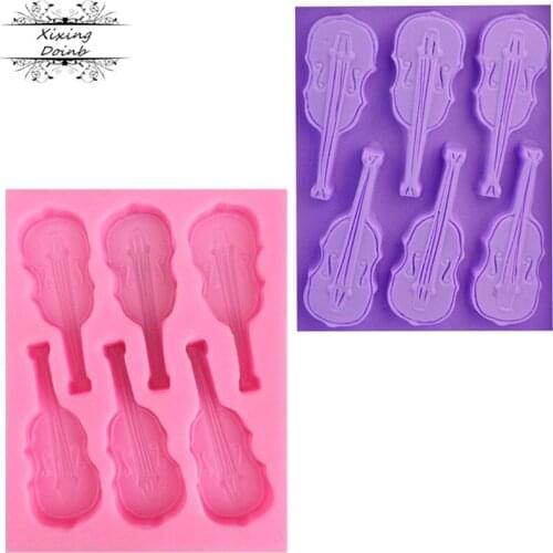 DIY musical instrument cello shaped cake decoration silica gel mold kitchen accessories decoration chocolate fudge baking mold