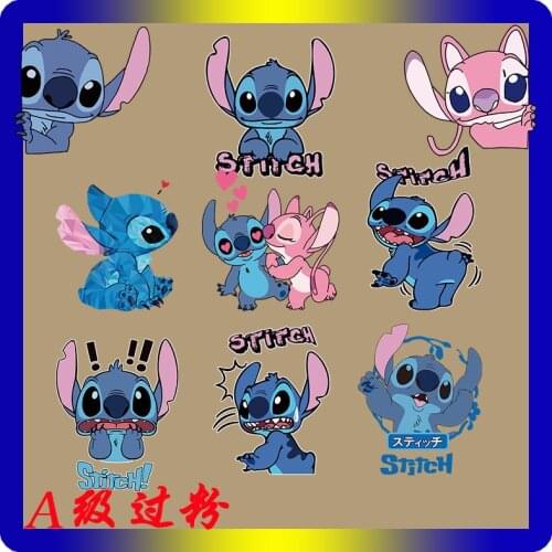 Lilo & Stitch Patch stickers iron Heat transfer Parent-child clothing patch heat transfer DIY stickers decorative accessories