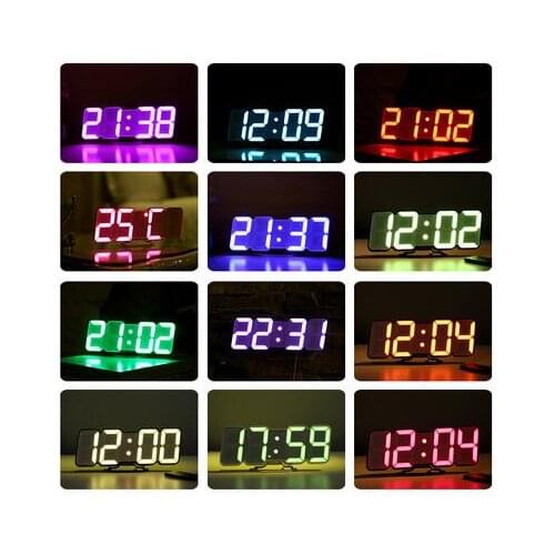 Wall Clock Watches Digital Clock Gift For Friend Electronic Desk Clock 3D LED Clock Wall Watch